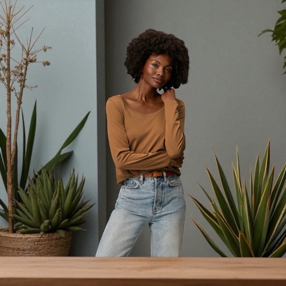 Pact Organic Cotton V Neck Long Sleeve Tee - Picture 4 of 9